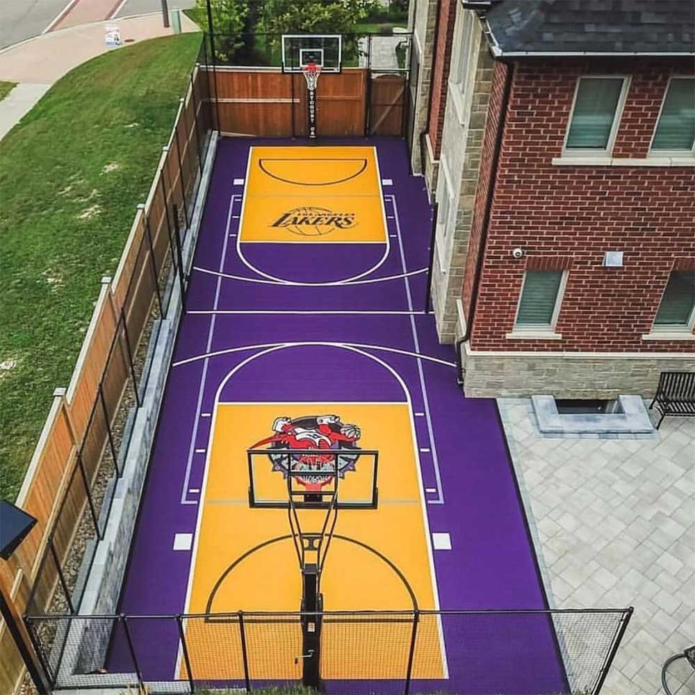 custom basketball court construction contractor los angeles